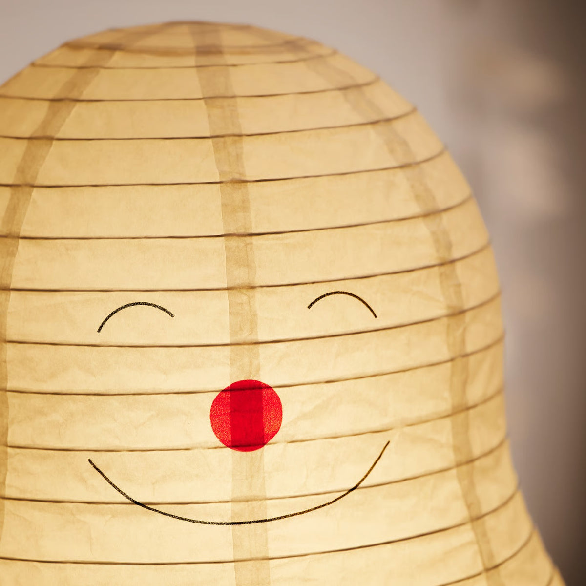 IKEA STRÅLA Snowman Floor Lamp with Rice Paper Shade, Christmas Holiday Decorative Lighting, 81 cm (32 in)