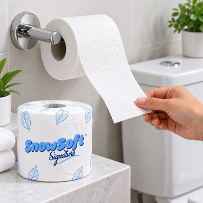 Snowsoft Bathroom Tissue, 2-Ply, 500 Sheets per Roll, 48 Rolls