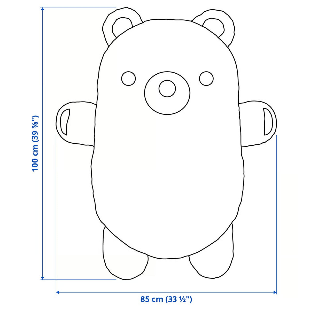IKEA GREJSIMOJS Soft toy, bear/beige, 100 cm (39 ¼ ")