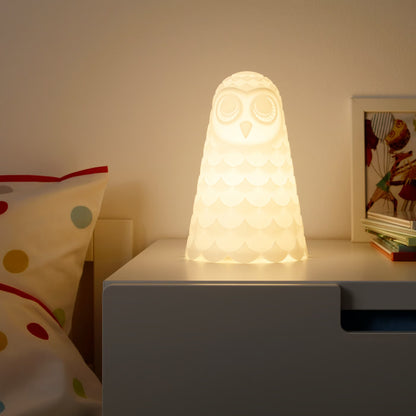 IKEA SOLBO Table lamp, white/owl, 23 cm (9 ")