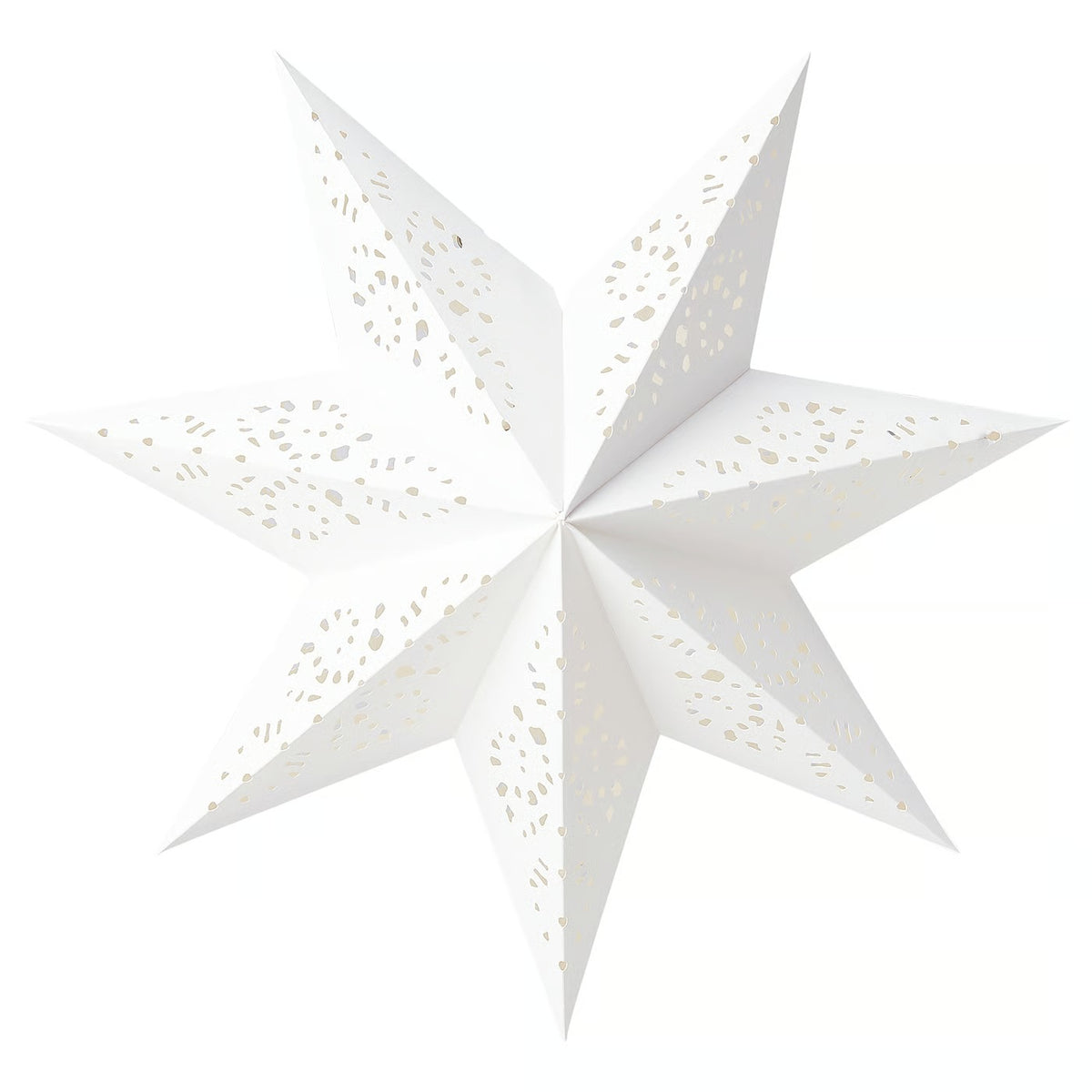 IKEA 48 cm Star-Shaped Paper Lamp Shade, Lace White, Indoor Decorative Hanging Shade