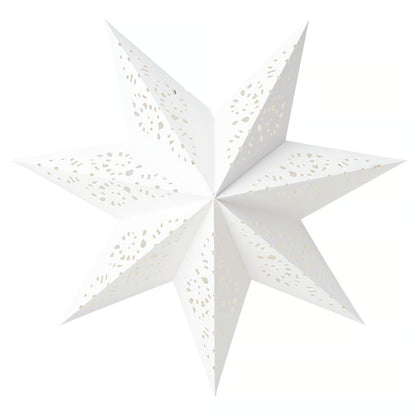 IKEA 48 cm Star-Shaped Paper Lamp Shade, Lace White, Indoor Decorative Hanging Shade