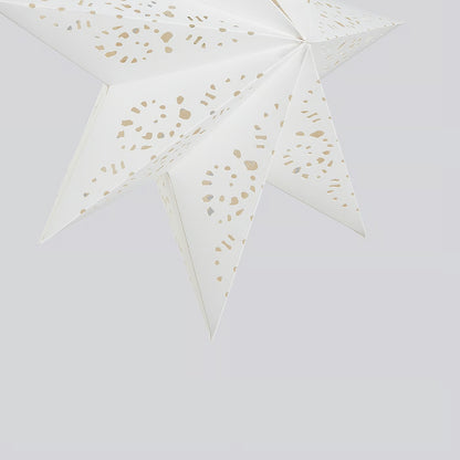 IKEA 48 cm Star-Shaped Paper Lamp Shade, Lace White, Indoor Decorative Hanging Shade