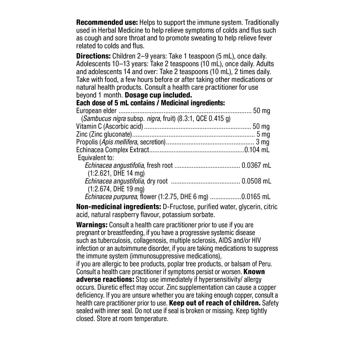 Sambucus Elderberry Cold and Flu Syrup, 2 Bottles of 120 mL