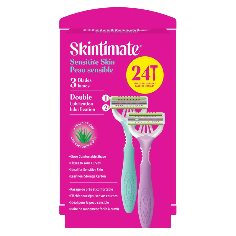 Rasoir jetable Schick Skintimate Sensitive, 24 unités