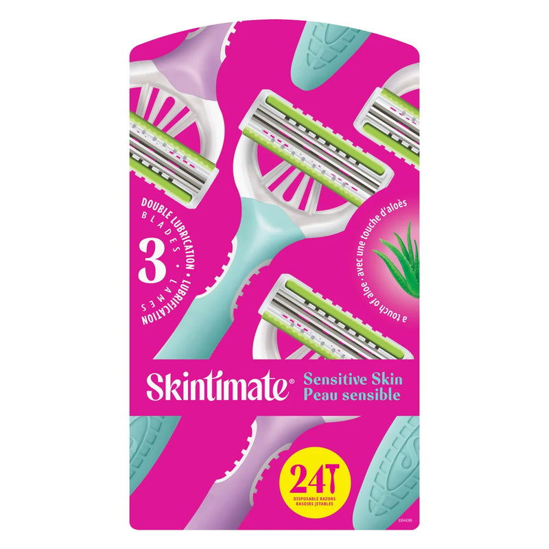 Rasoir jetable Schick Skintimate Sensitive, 24 unités