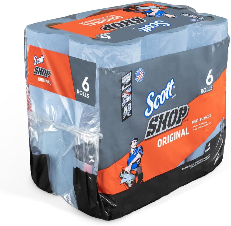 Scotts Kimberly Clark 75146 Blue Shop Towels On A Roll Bundle44 6 Pack