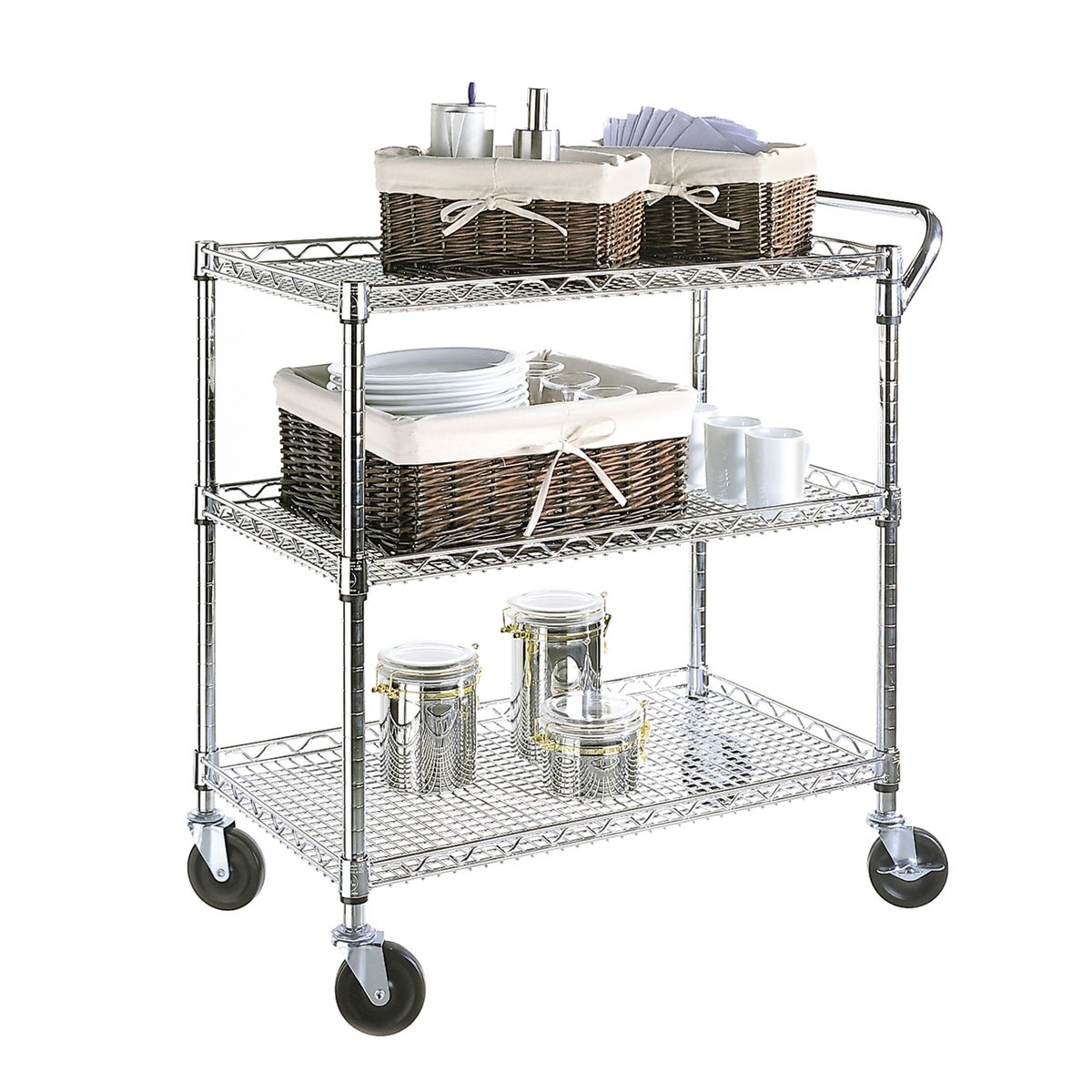 Seville Classics 3-Shelf Utility Cart