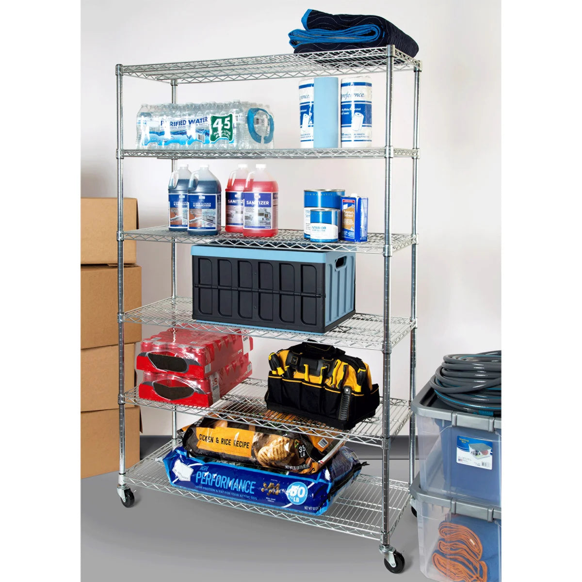 Seville 6-Tier Steel Shelving Rack