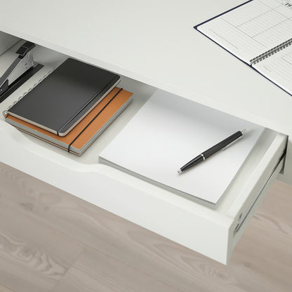IKEA EKBY ALEX Shelf with drawers, white, 119x29 cm (46 7/8x11 3/8 ")
