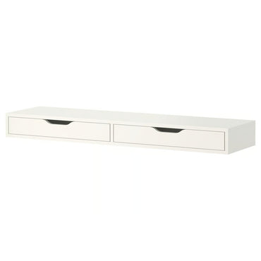 IKEA EKBY ALEX Shelf with drawers, white, 119x29 cm (46 7/8x11 3/8 ")