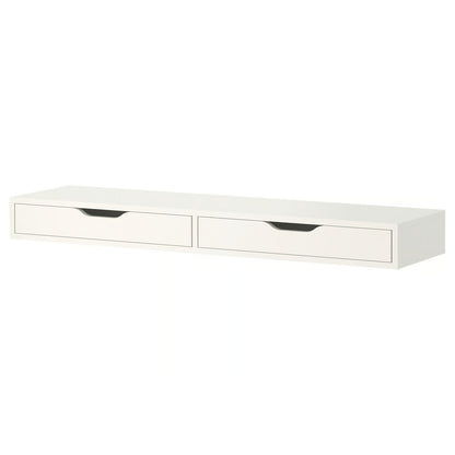 IKEA EKBY ALEX Shelf with drawers, white, 119x29 cm (46 7/8x11 3/8 ")