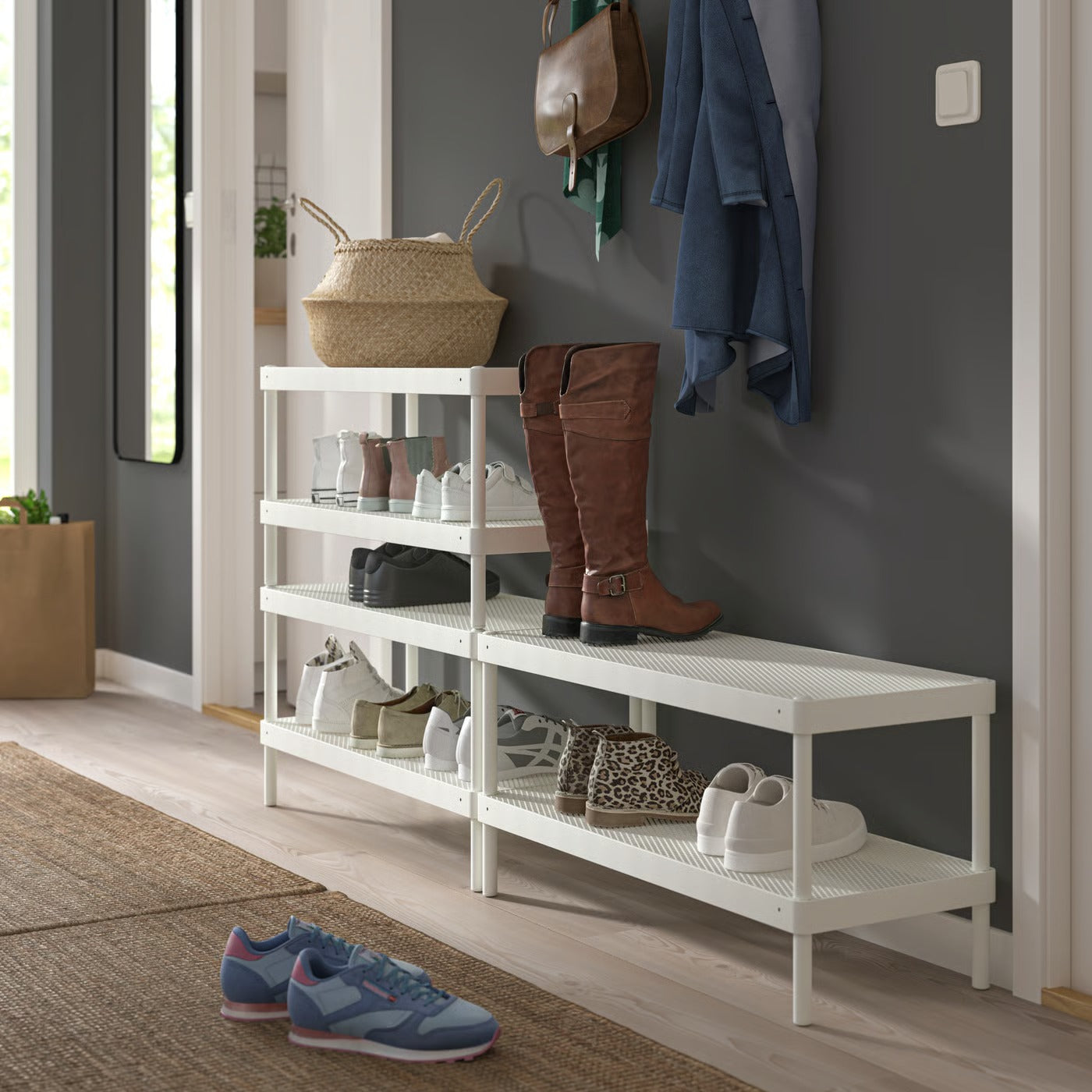 IKEA MACKAPÄR Shoe rack, white, 78x32x40 cm (30 3/4x12 5/8x15 3/4 ")