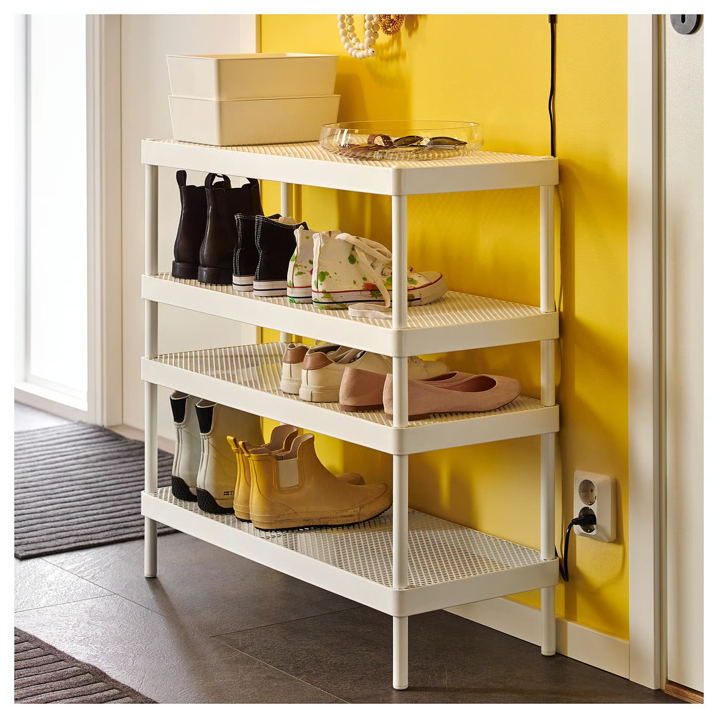 IKEA MACKAPÄR Shoe rack, white, 78x32x40 cm (30 3/4x12 5/8x15 3/4 ")