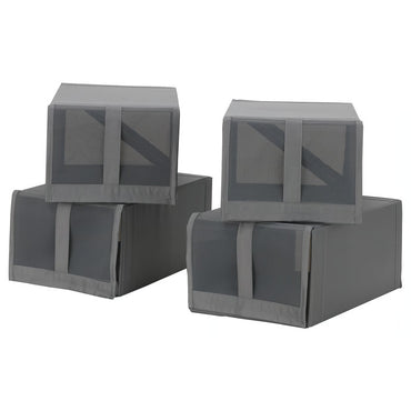 IKEA SKUBB Shoe box, dark gray, 22x34x16 cm (8 ¾x13 ½x6 ¼ ")