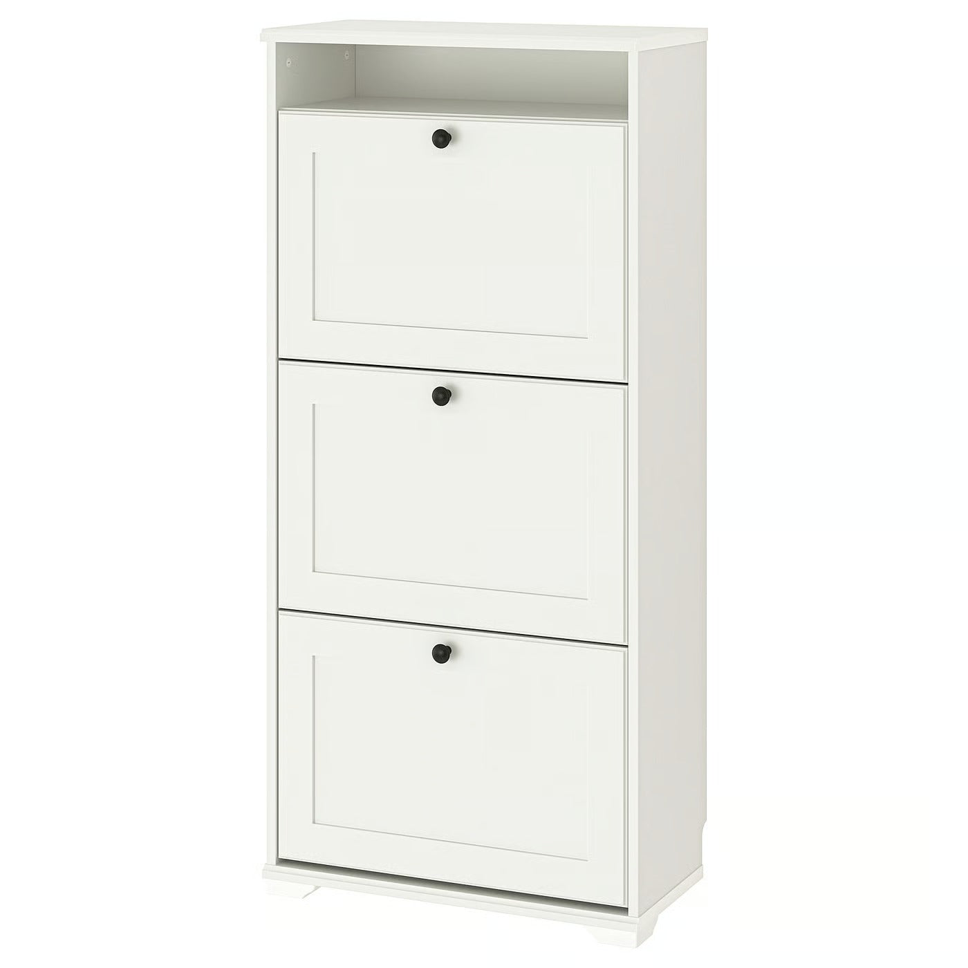 IKEA BRUSALI Shoe cabinet with 3 compartments, white, 61x30x130 cm (24x11 3/4x51 1/8 ")