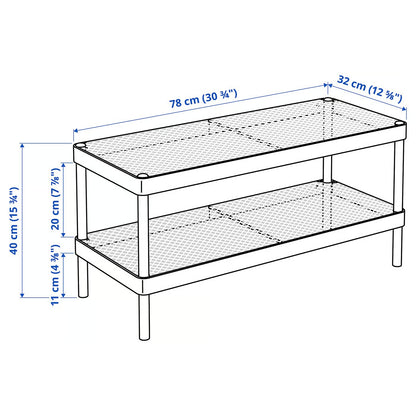 IKEA MACKAPÄR Shoe rack, white, 78x32x40 cm (30 3/4x12 5/8x15 3/4 ")