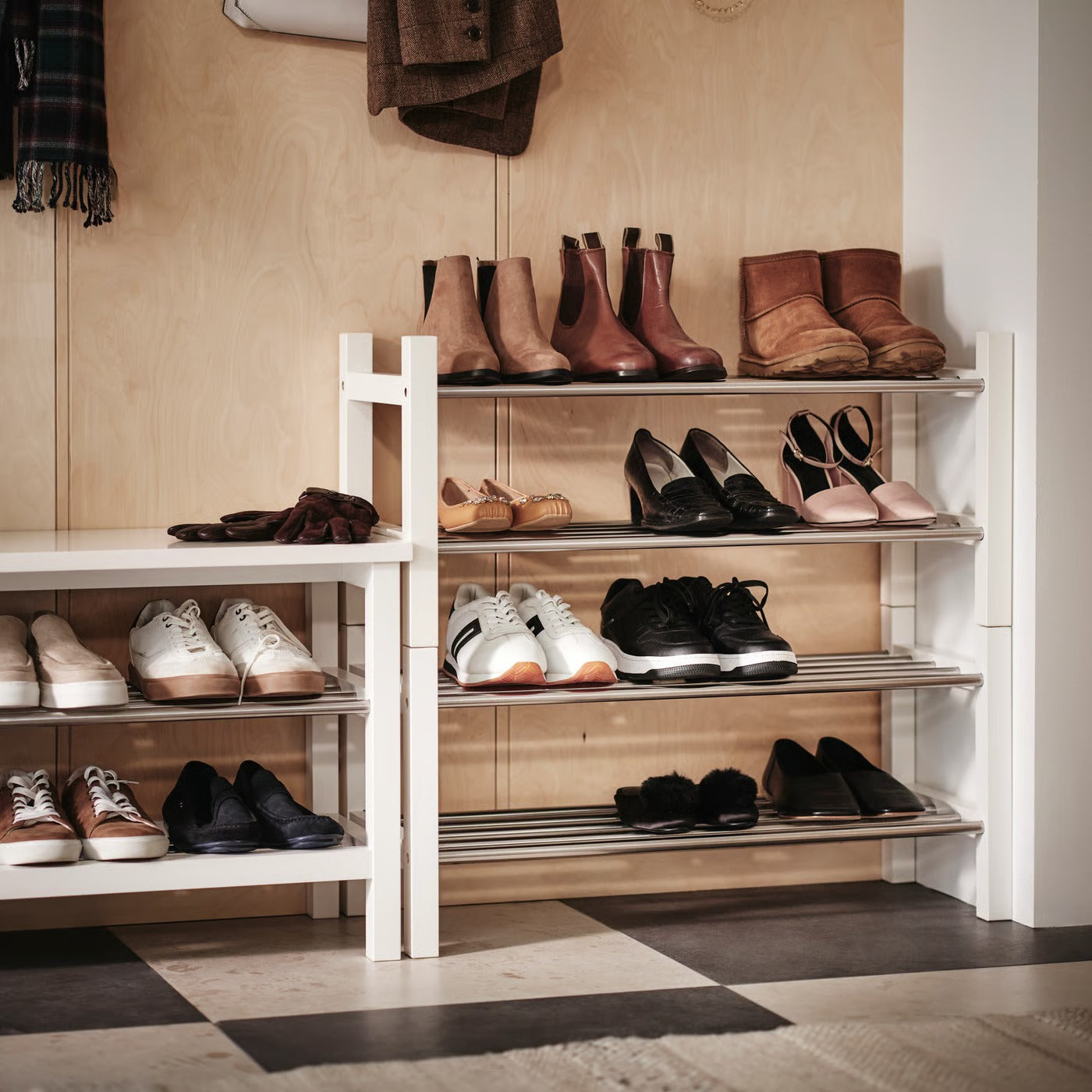 IKEA TJUSIG Shoe rack, white, 79x32x37 cm (31 1/8x12 5/8x14 5/8 ")