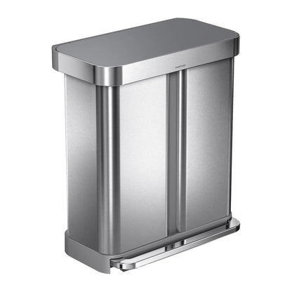 Simplehuman 58L Dual Compartment Step Trash Can