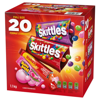 Skittles Starburst and Hubba Bubba Assorted Candy 1.1 kg