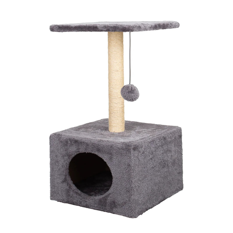 South Paw Cat Scratching Post and Nest, Grey