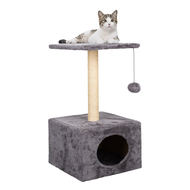 South Paw Cat Scratching Post and Nest, Grey