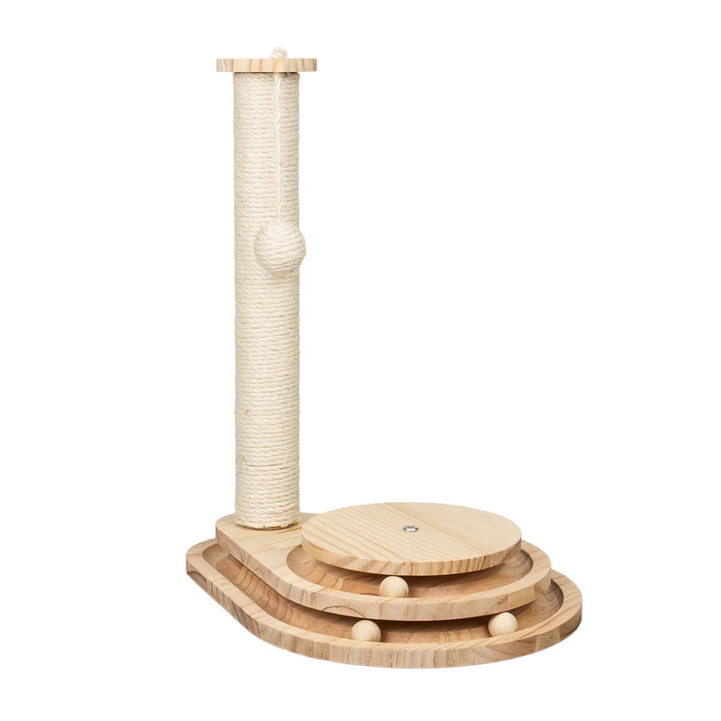 South Paw Wooden Cat Scratching Post