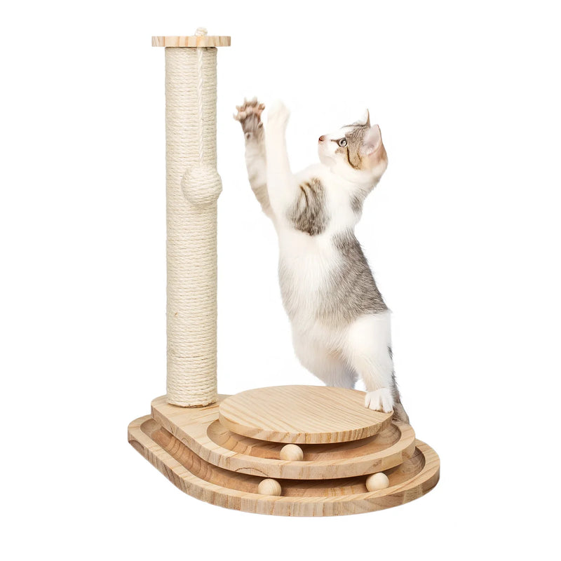 South Paw Wooden Cat Scratching Post