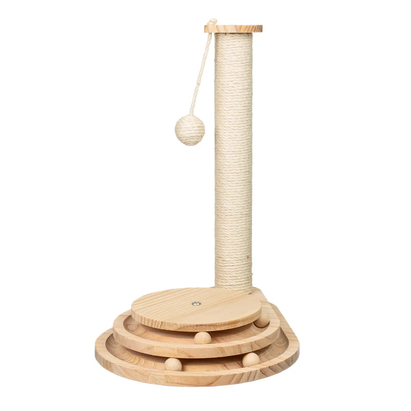 South Paw Wooden Cat Scratching Post