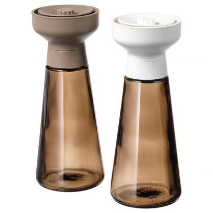 IKEA HALVTOM Spice mill, glass/brown, 19 cm (7 ½ ")