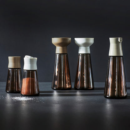 IKEA HALVTOM Spice mill, glass/brown, 19 cm (7 ½ ")