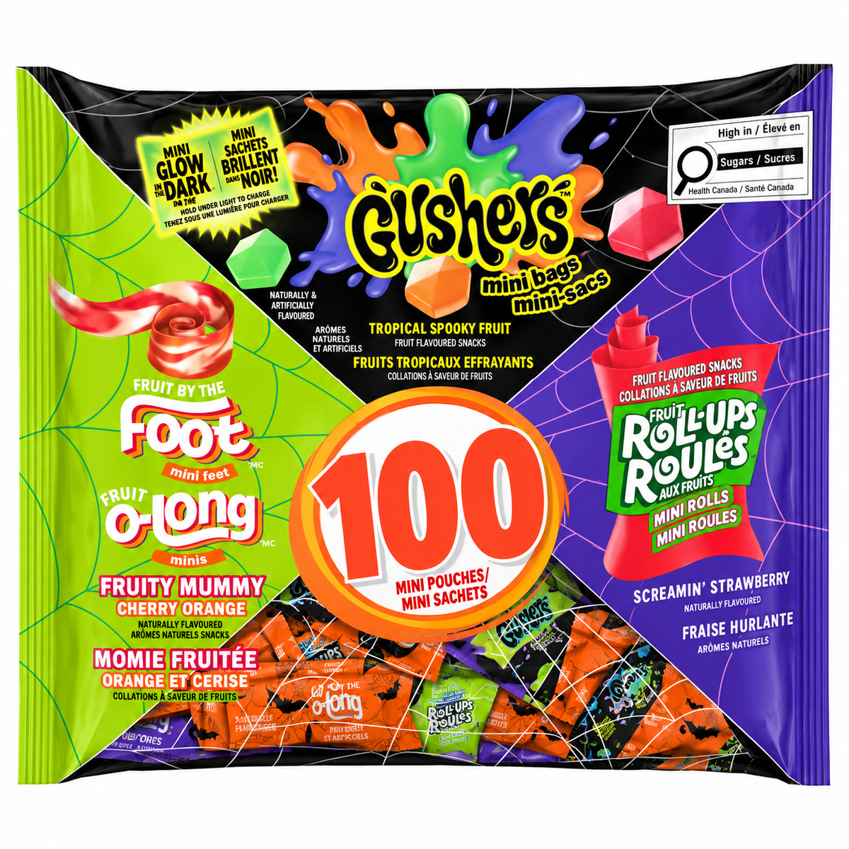 Halloween Candy Variety Pack, 100 Mini Pouches, 1.19 kg