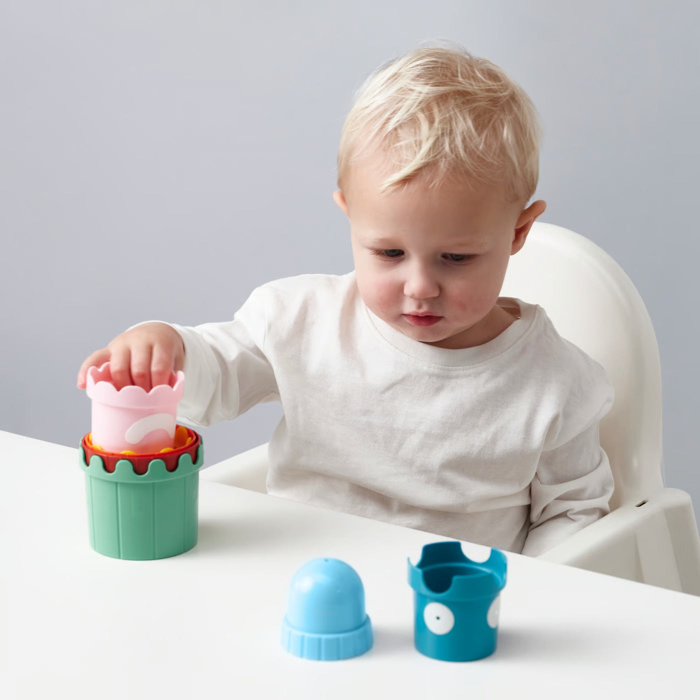 (7 Piece) IKEA Multicolor Stacking & Nesting Cups – Baby & Toddler Learning Toy