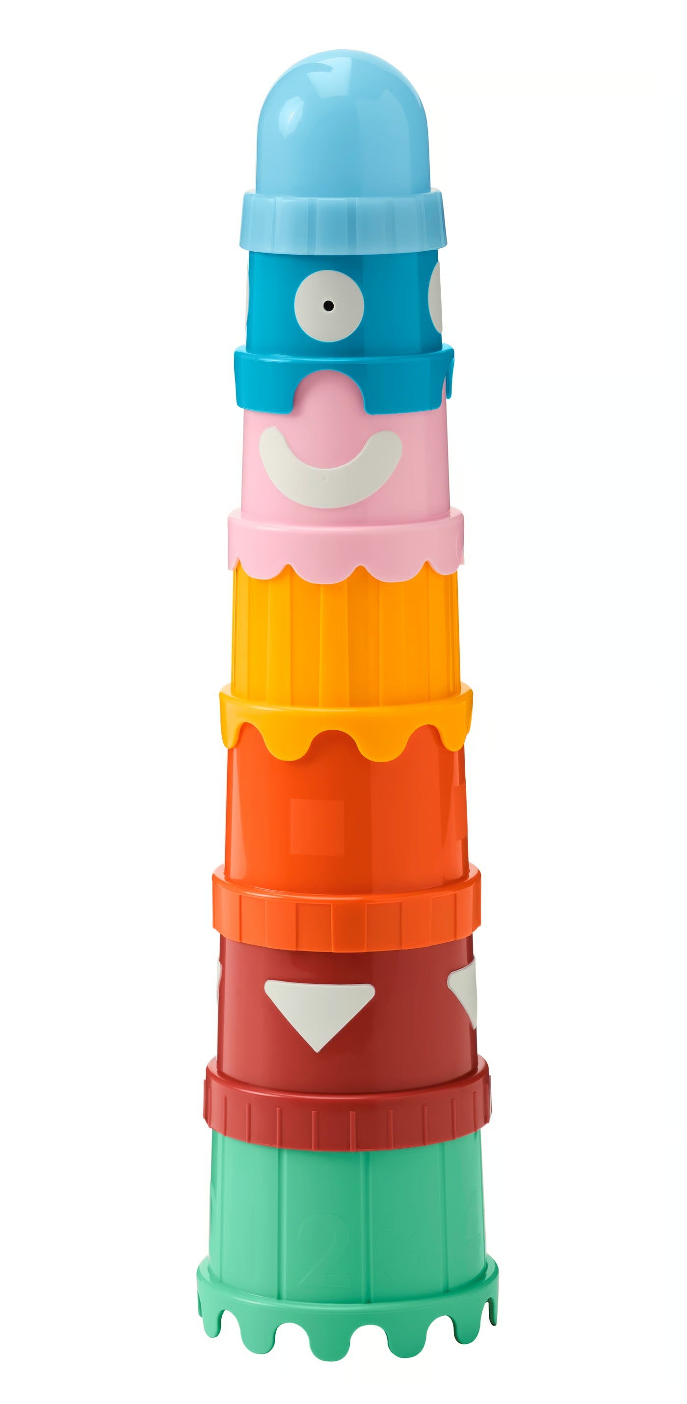 (7 Piece) IKEA Multicolor Stacking & Nesting Cups – Baby & Toddler Learning Toy