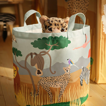 IKEA SANDLÖPARE Storage bag, multicolor/savannah
