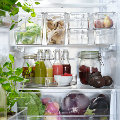 (6 Piece) IKEA KLIPPKAKTUS Storage box for fridge set of 6, transparent