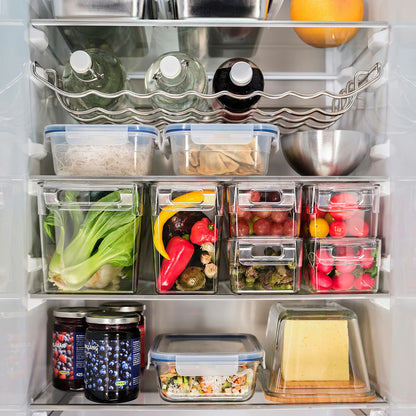 (6 Piece) IKEA KLIPPKAKTUS Storage box for fridge set of 6, transparent