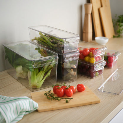 (6 Piece) IKEA KLIPPKAKTUS Storage box for fridge set of 6, transparent