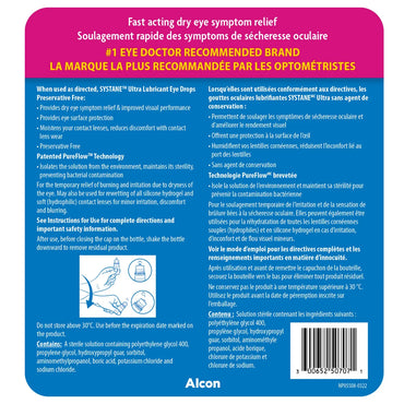 Systane Ultra Lubricant Eye Drops, Preservative Free, 3 x 10 mL Bottles