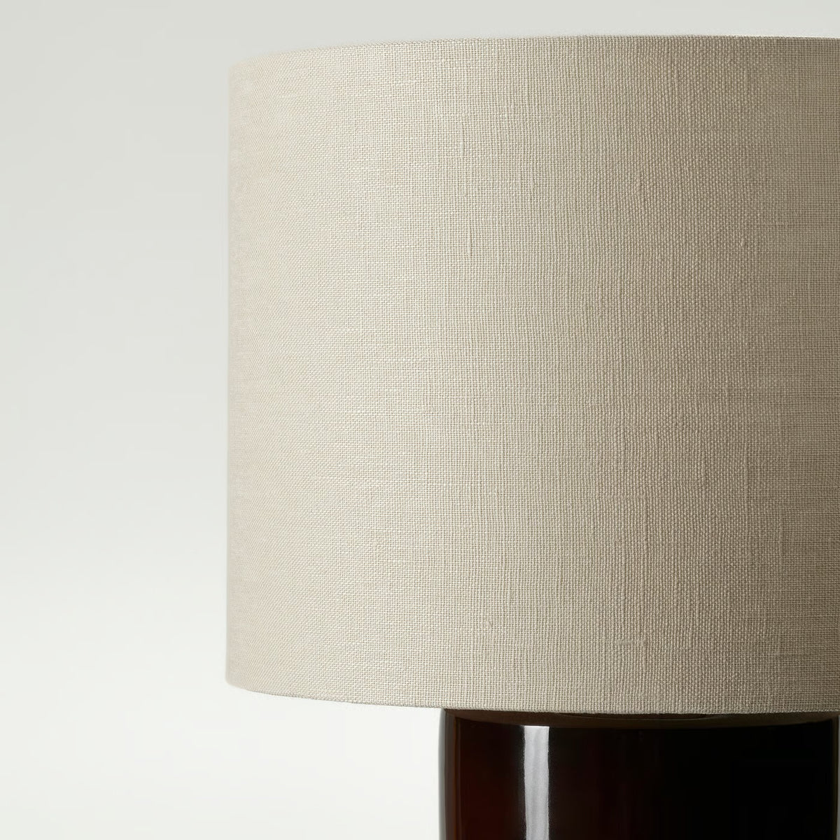 IKEA HALGATT Dimmable Ceramic Table Lamp with Linen Shade, Beige/Brown, 49 cm
