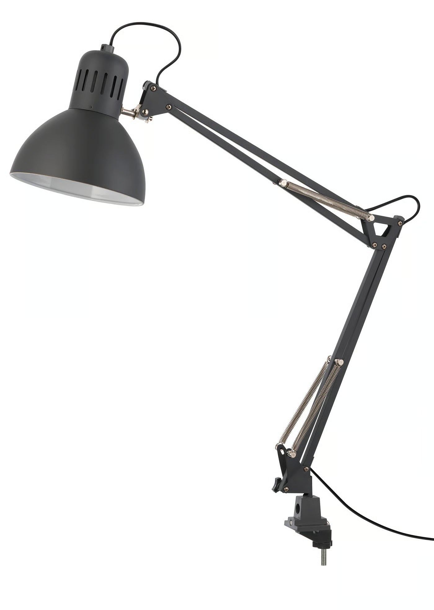 IKEA TERTIAL Adjustable Work Lamp – Steel Clamp Desk & Reading Lamp -  Dark Gray