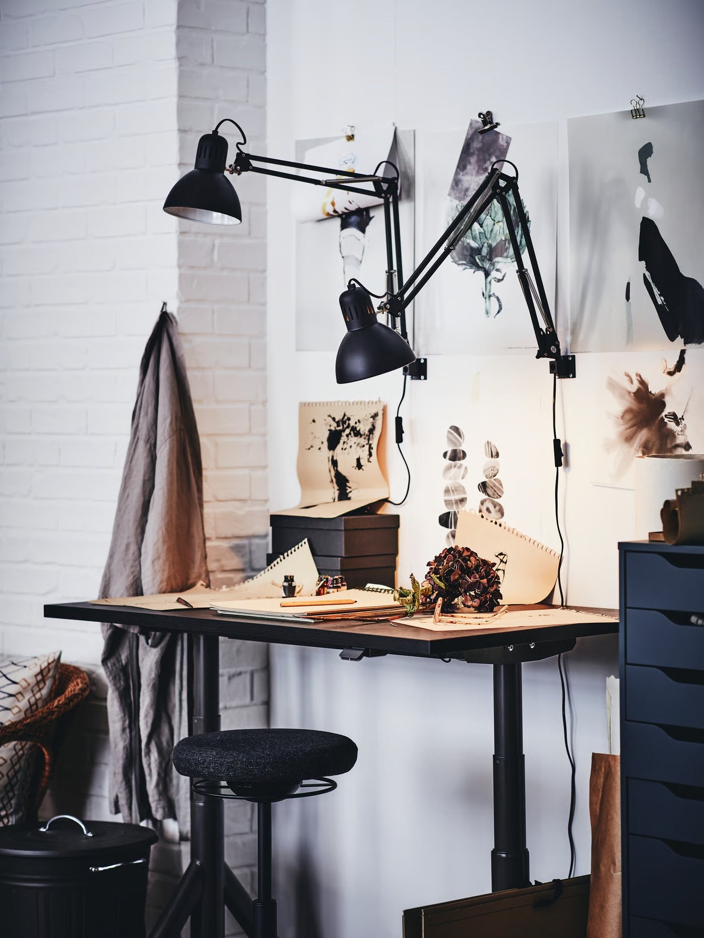 IKEA TERTIAL Adjustable Work Lamp – Steel Clamp Desk & Reading Lamp -  Dark Gray