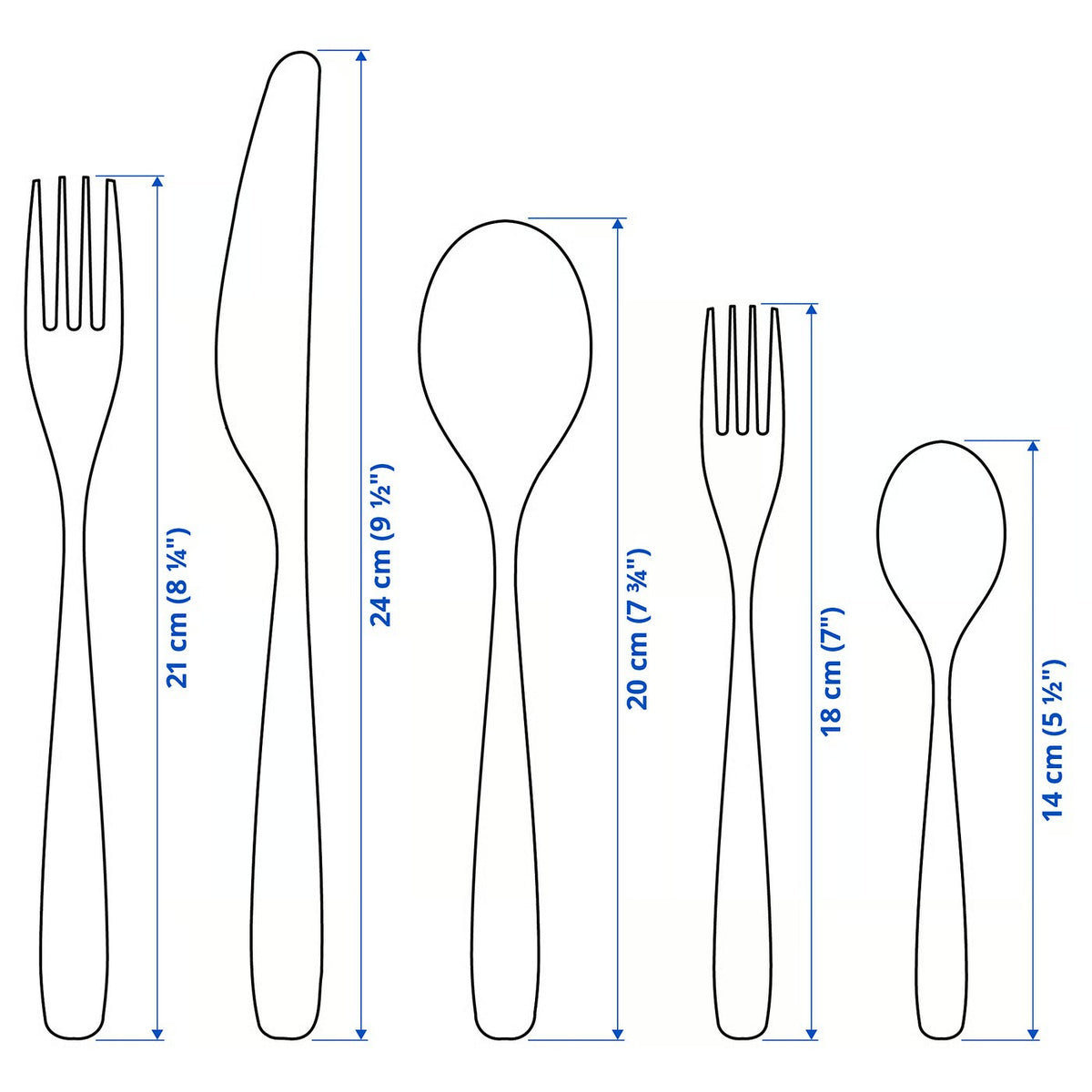 (20-piece) IKEA TILLAGD cutlery set, black