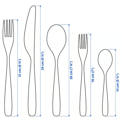 (20-piece) IKEA TILLAGD cutlery set, black
