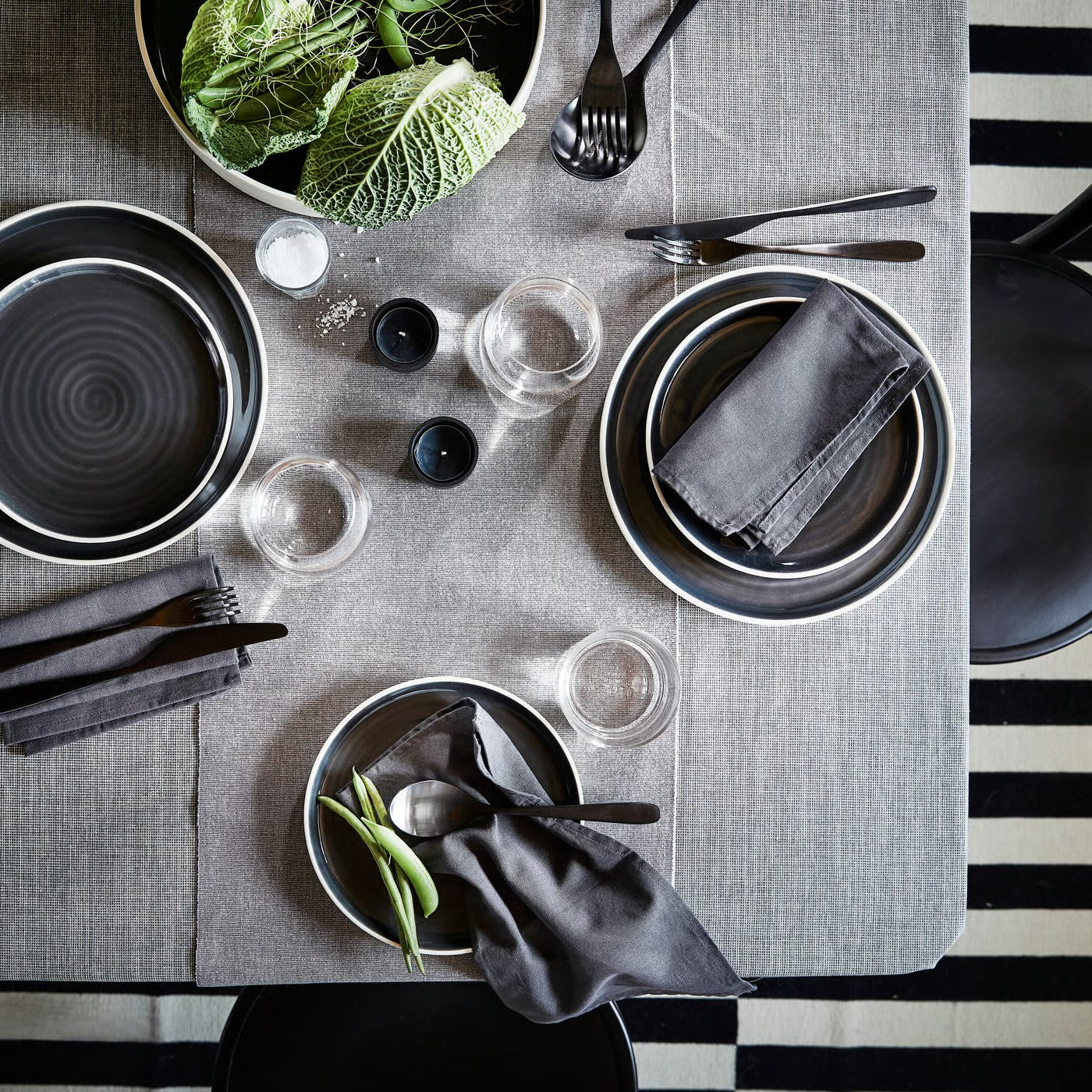 (20-piece) IKEA TILLAGD cutlery set, black