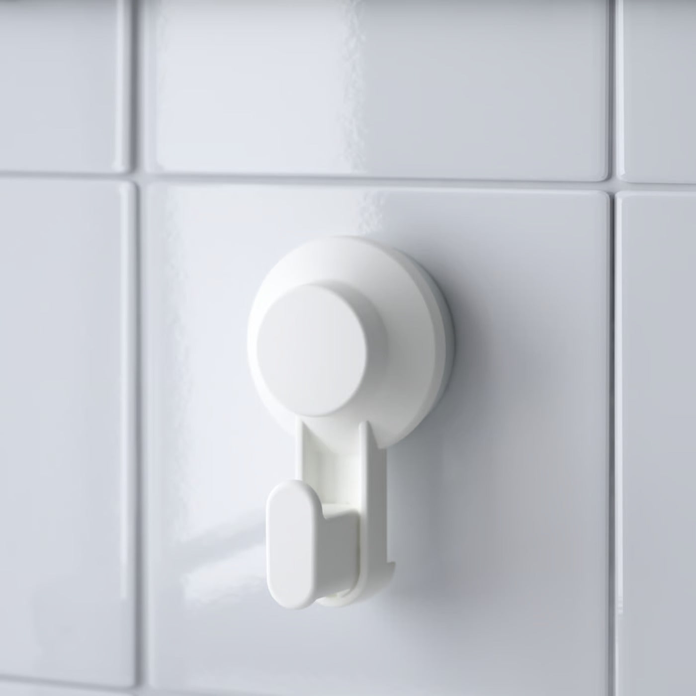 (12 Piece) IKEA TISKEN Hook with suction cup, white