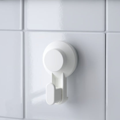 (12 Piece) IKEA TISKEN Hook with suction cup, white