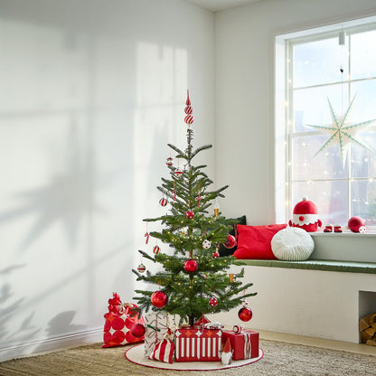 IKEA VINTERFINT Artificial Christmas Tree, 180 cm (71 Inch), Green Full-Size Faux Evergreen Xmas Tree with Stand, Indoor Outdoor Reusable Holiday Decoration for Living Room & Home