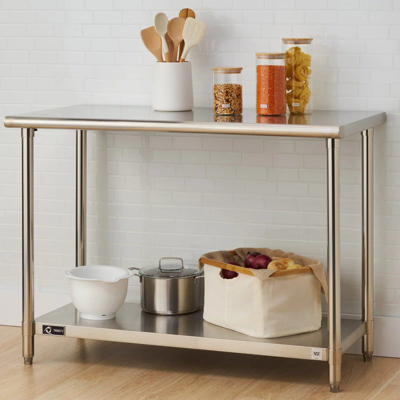 TRINITY EcoStorage NSF Stainless Steel Prep Table