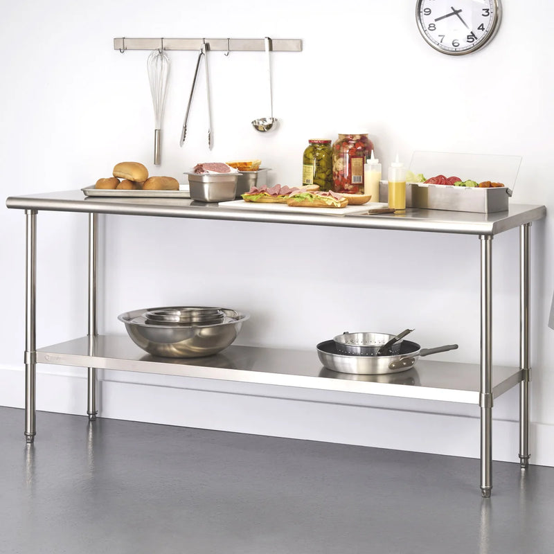 Table TRINITY EcoStorage en acier inoxydable de 182,8 cm (72 po) 